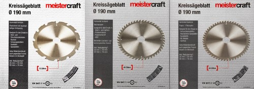 Meistercraft sägeblatt 190 - meistercraft, mm